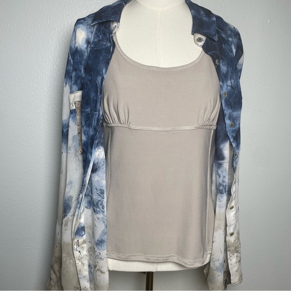 Miraclesuit Miraclebody Blouse With Attached Shaping Camisole Indigo XL - Picture 10 of 12